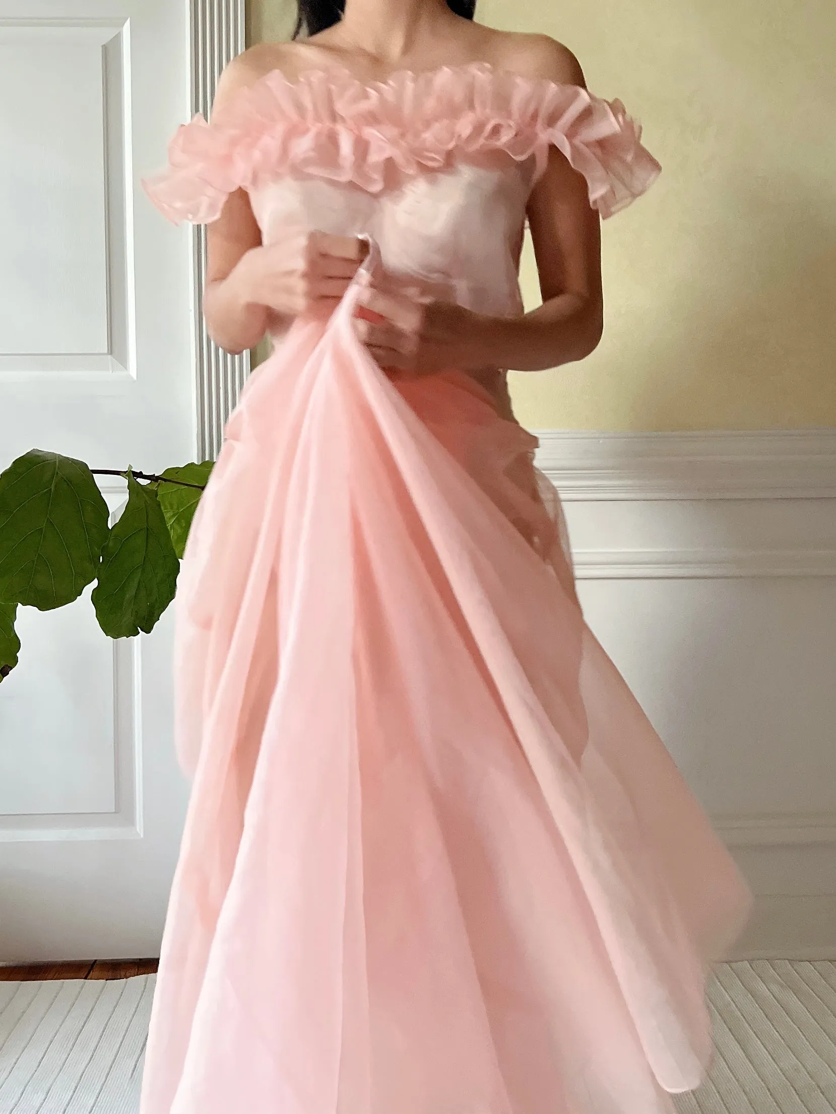 1940s Net Organdy Dress - XS/S