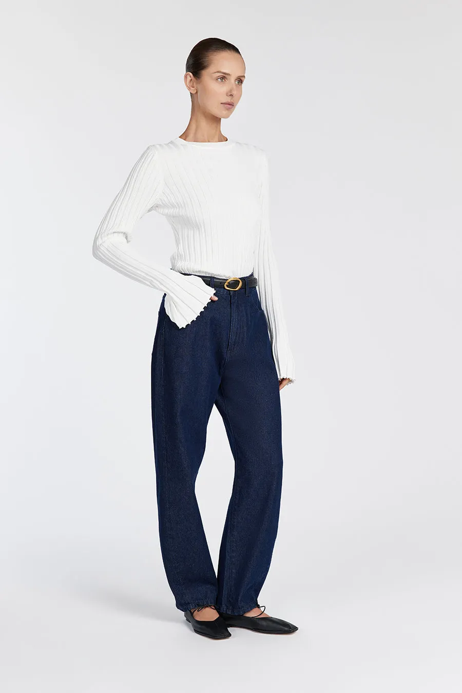 ADA OFF WHITE LONG SLEEVE KNIT TOP