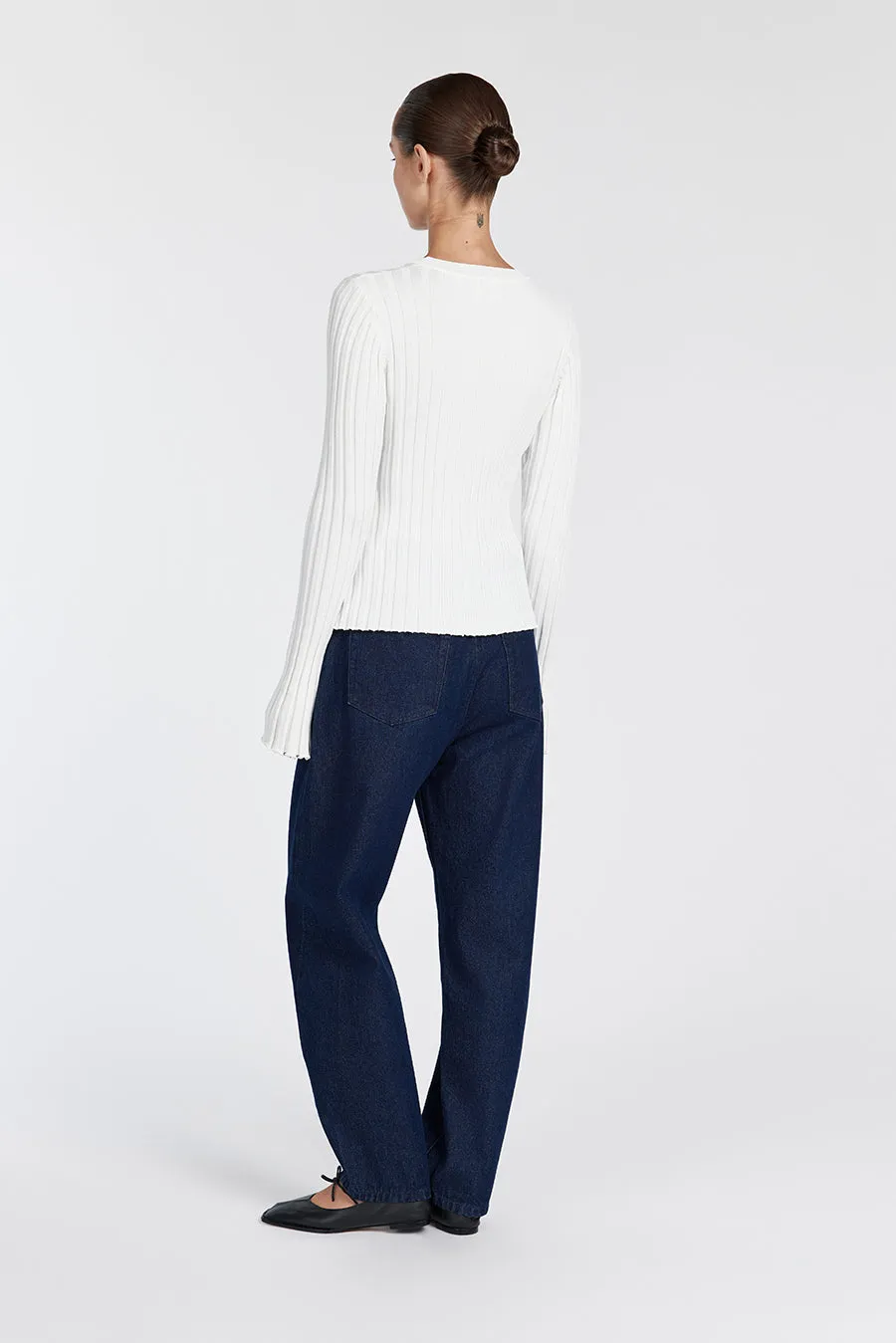 ADA OFF WHITE LONG SLEEVE KNIT TOP