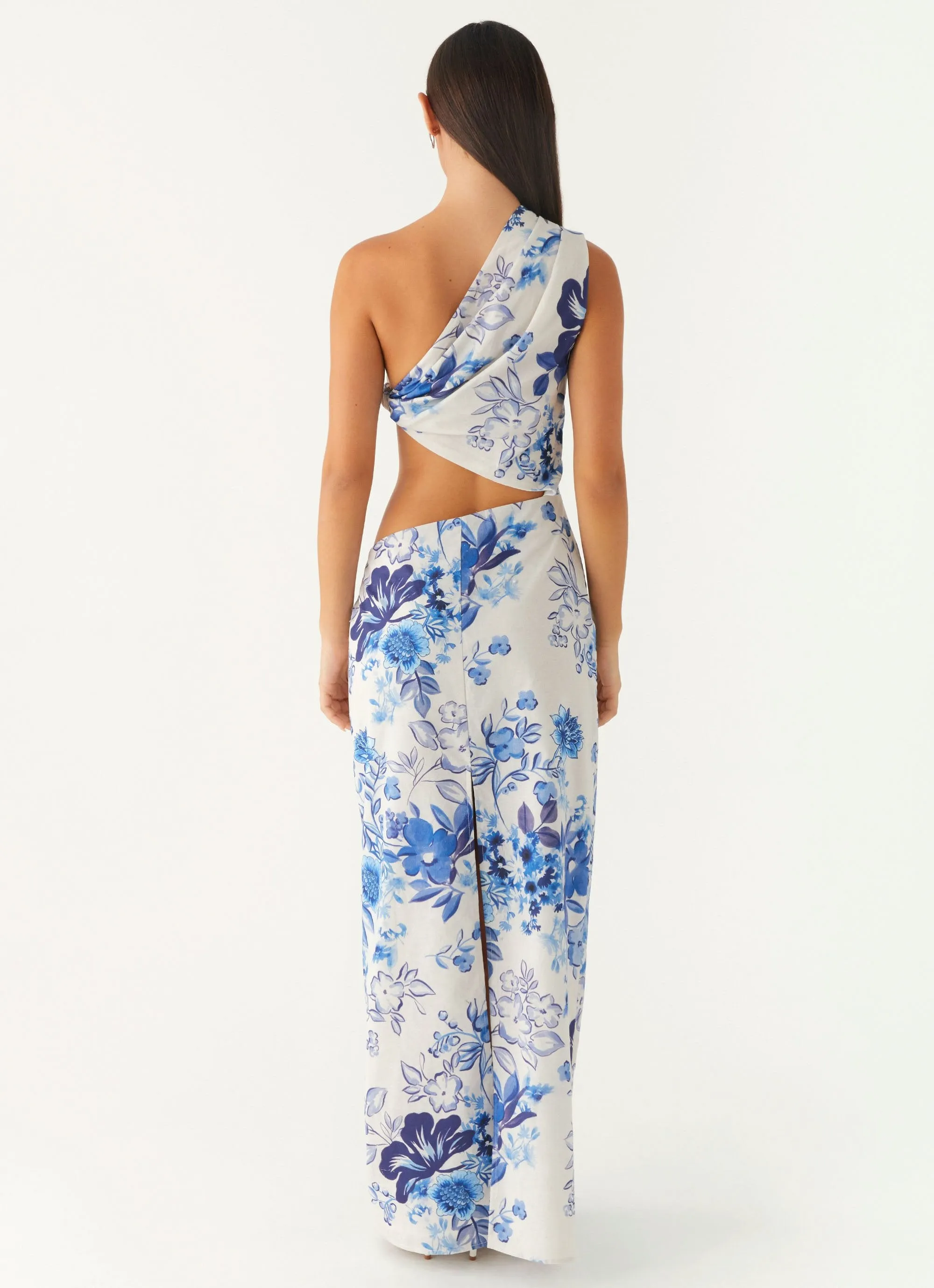 All Summer Long Maxi Dress - Serene Sky Floral
