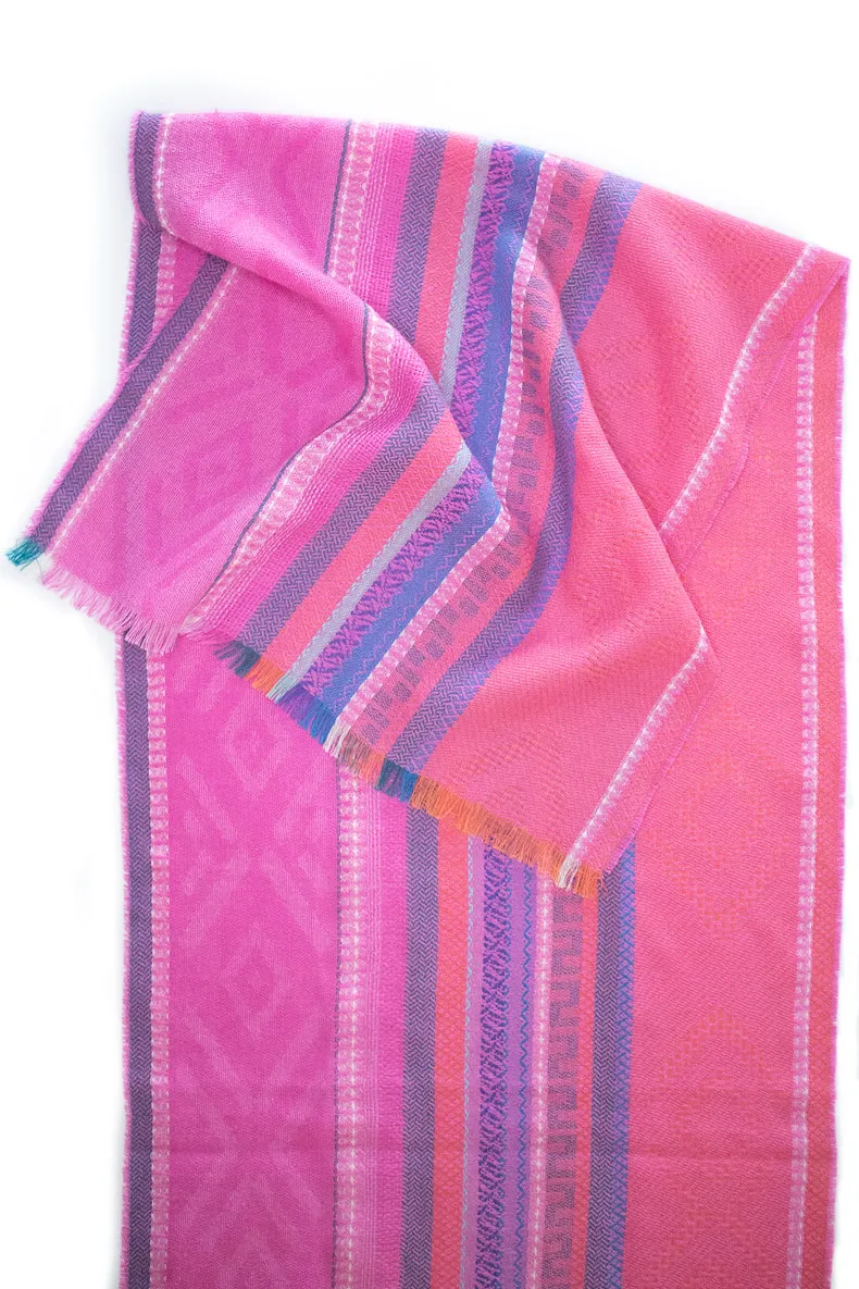 Alpaca & Silk Scarf / Pink