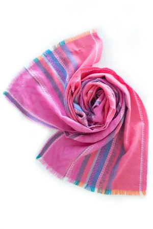 Alpaca & Silk Scarf / Pink