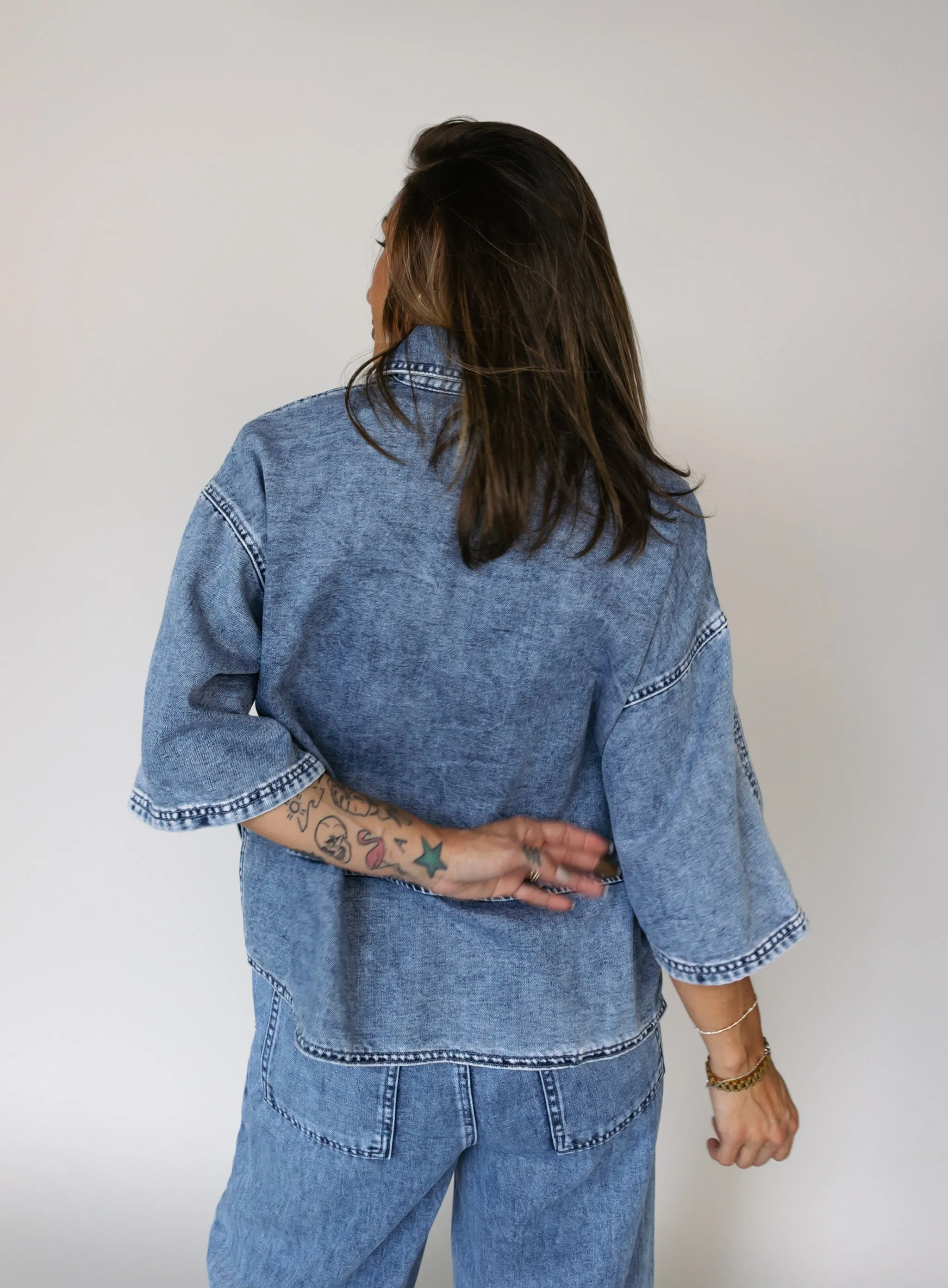 Amanda Denim Top - Final Sale