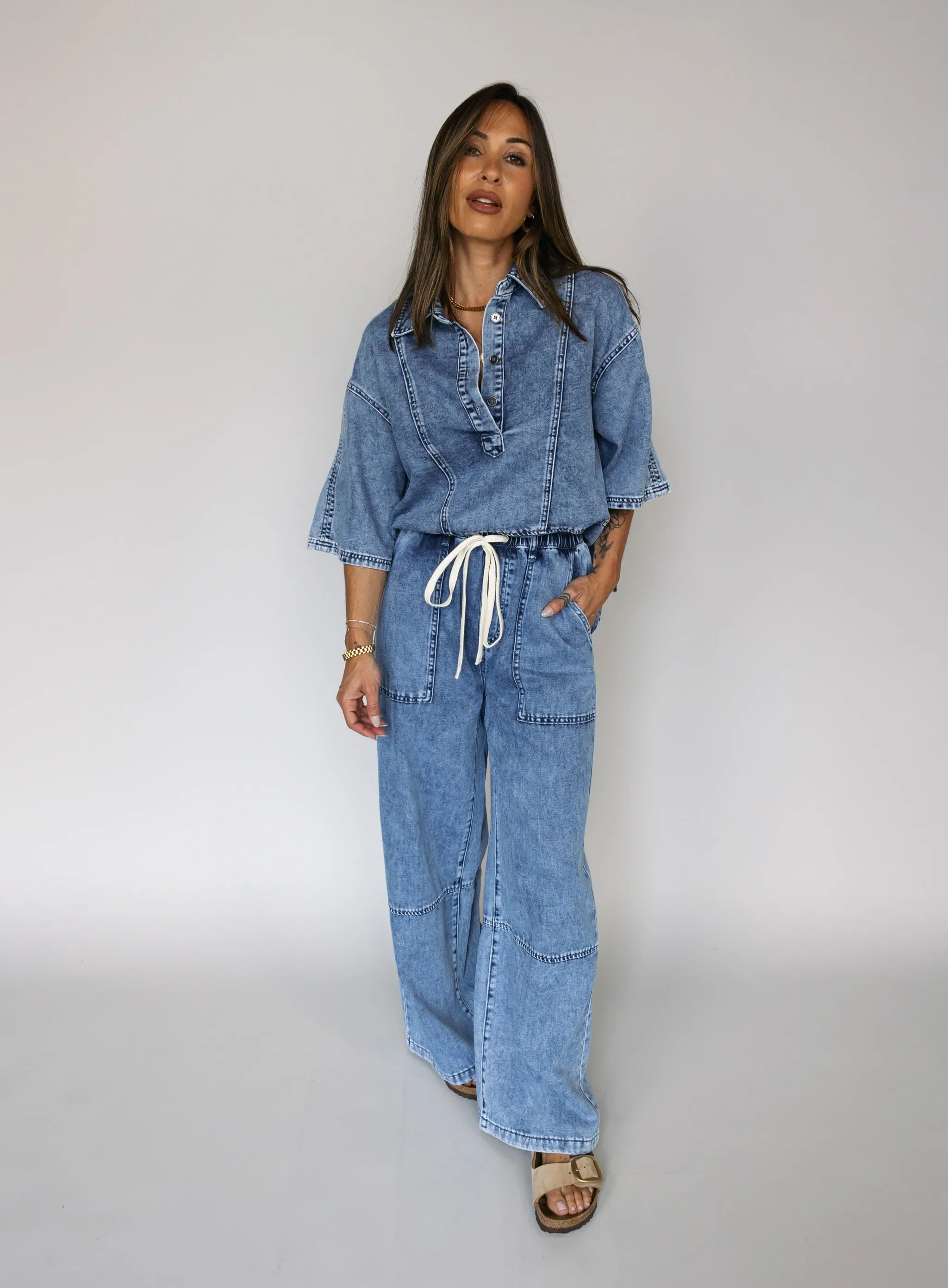 Amanda Denim Top - Final Sale