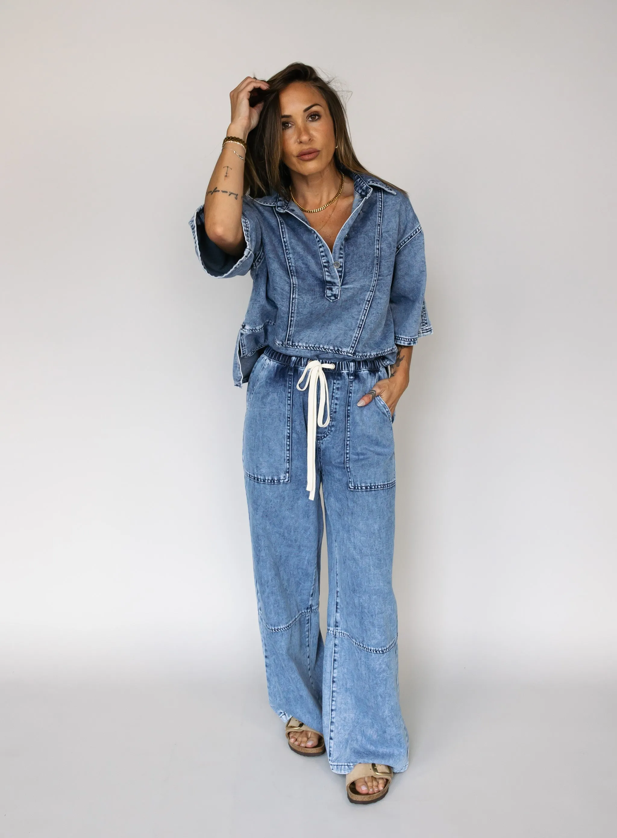 Amanda Denim Top - Final Sale