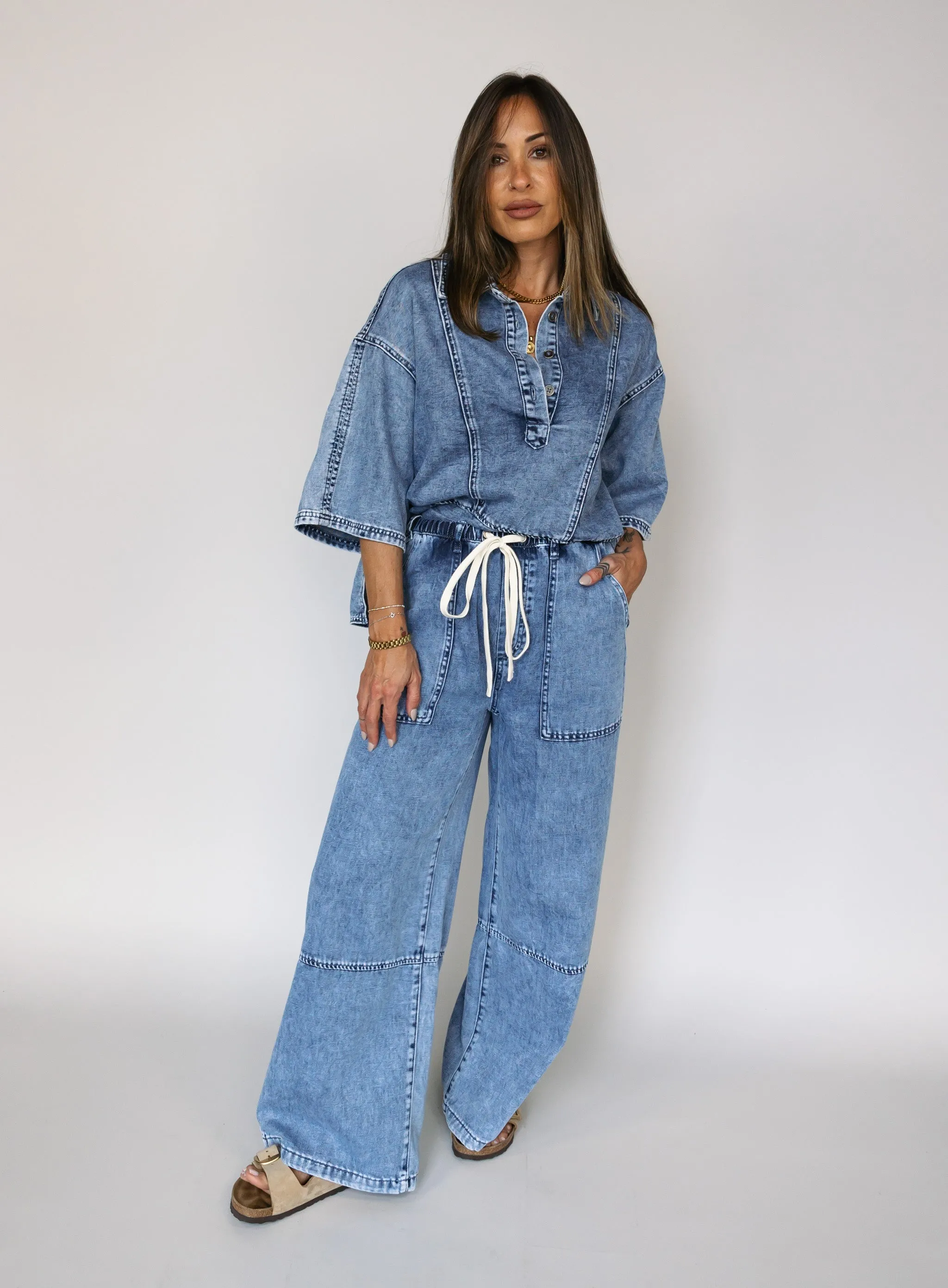 Amanda Denim Top - Final Sale