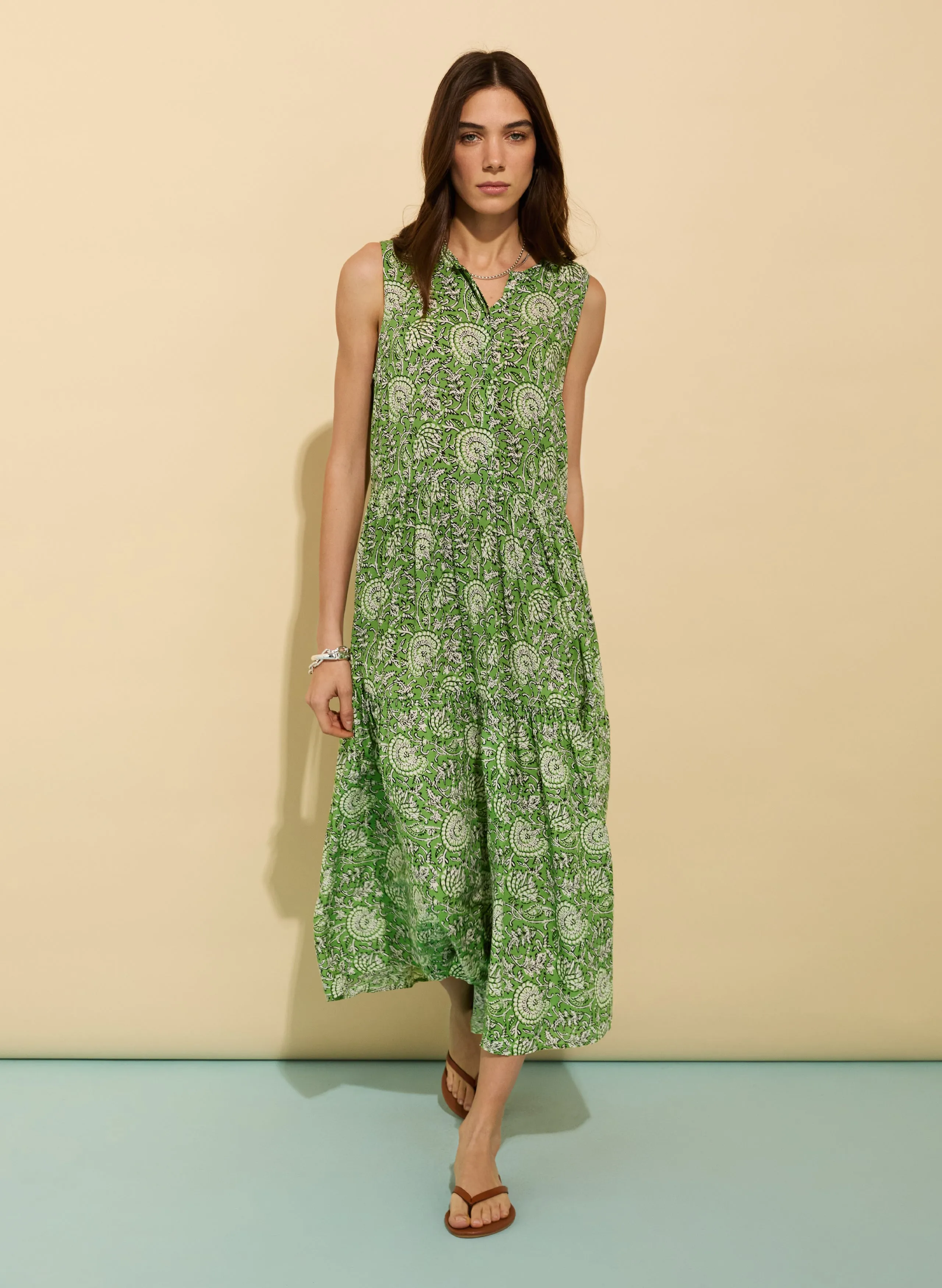 Annmarie Sleeveless Printed Dress