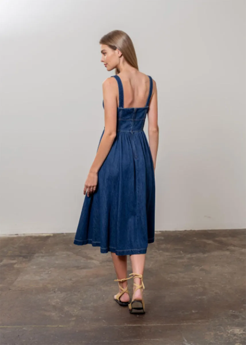 Arizona Denim Midi Dress