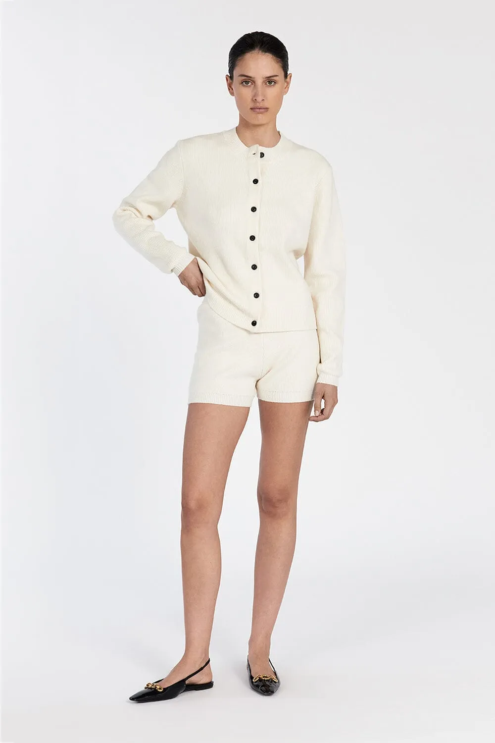 AXEL CREAM CASHMERE BLEND BOXER SHORT