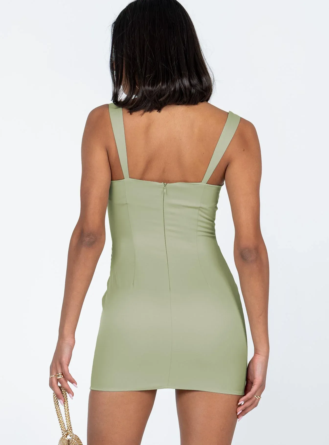 Be Mine Mini Dress Green