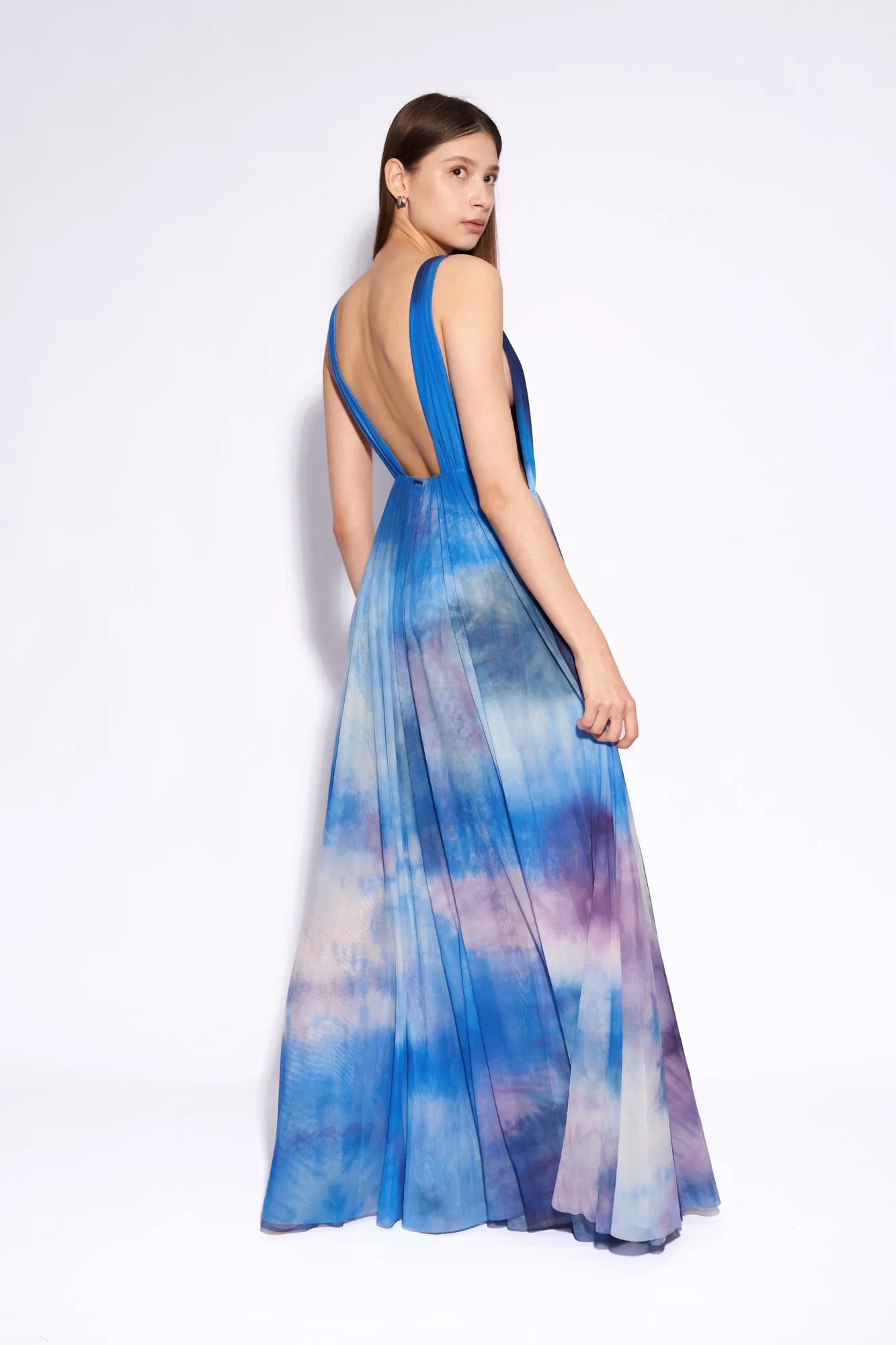 Blue Van Gogh Maxi Dress