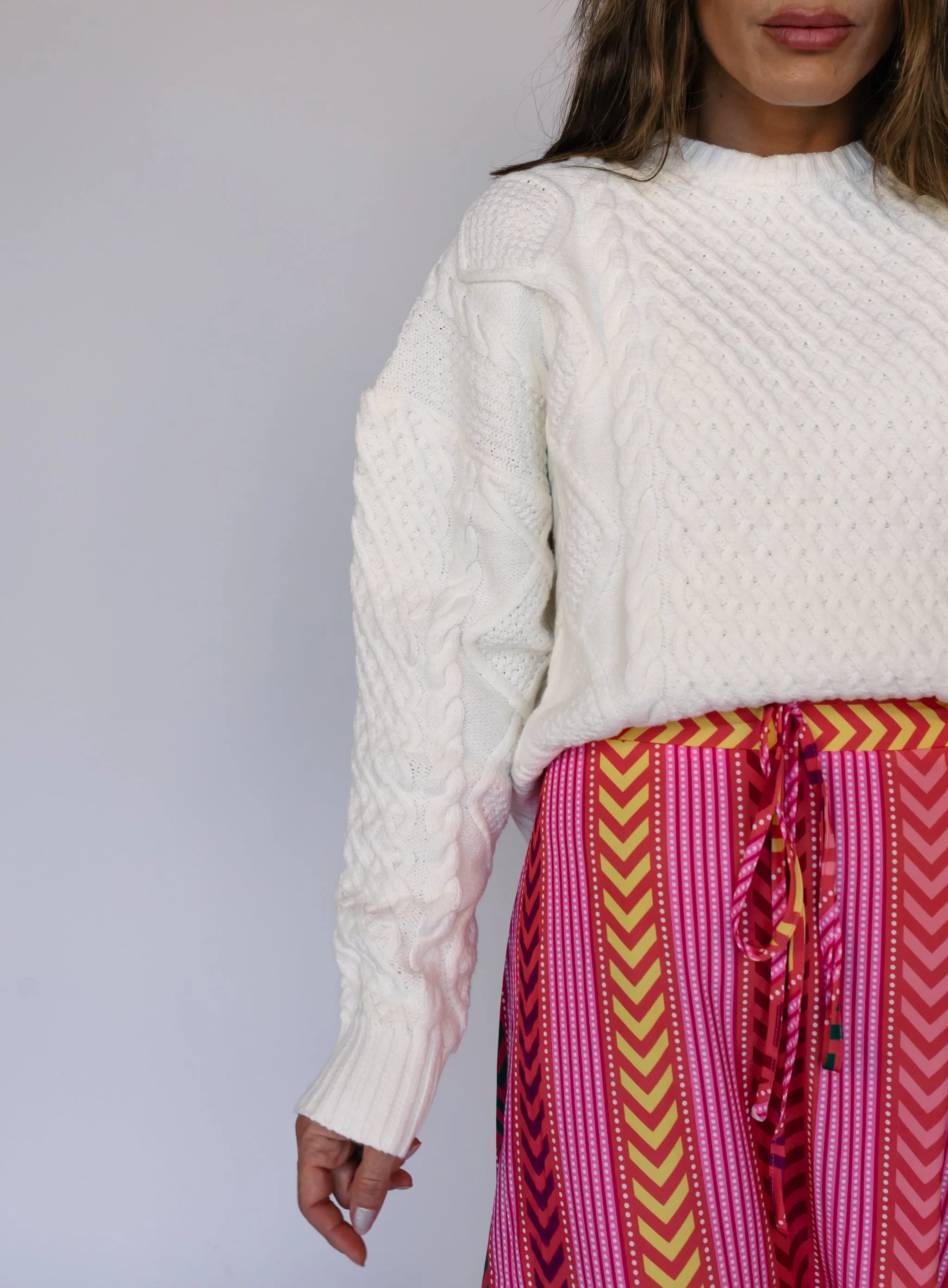 Casual Cable Knit Sweater - Final Sale