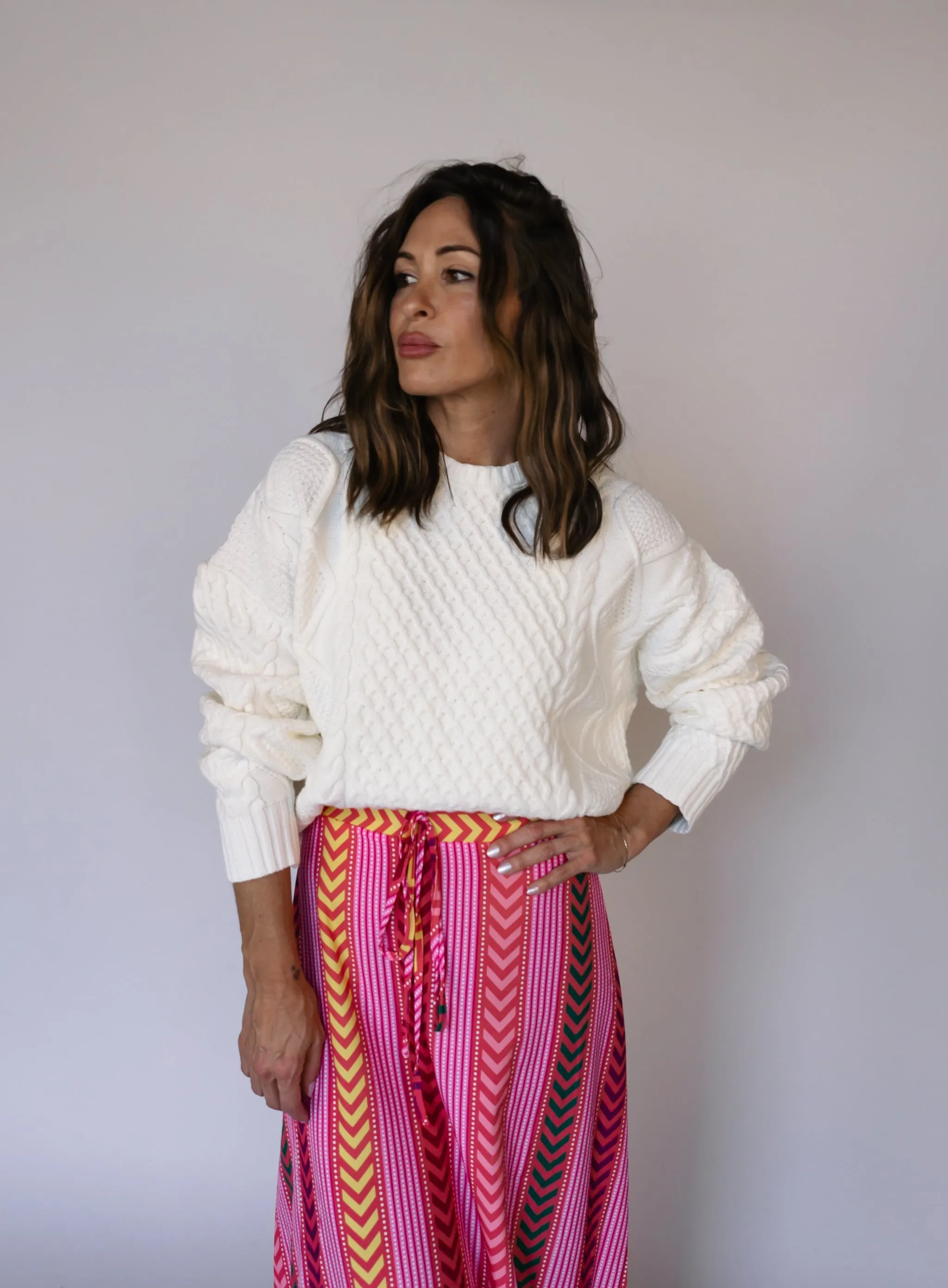 Casual Cable Knit Sweater - Final Sale