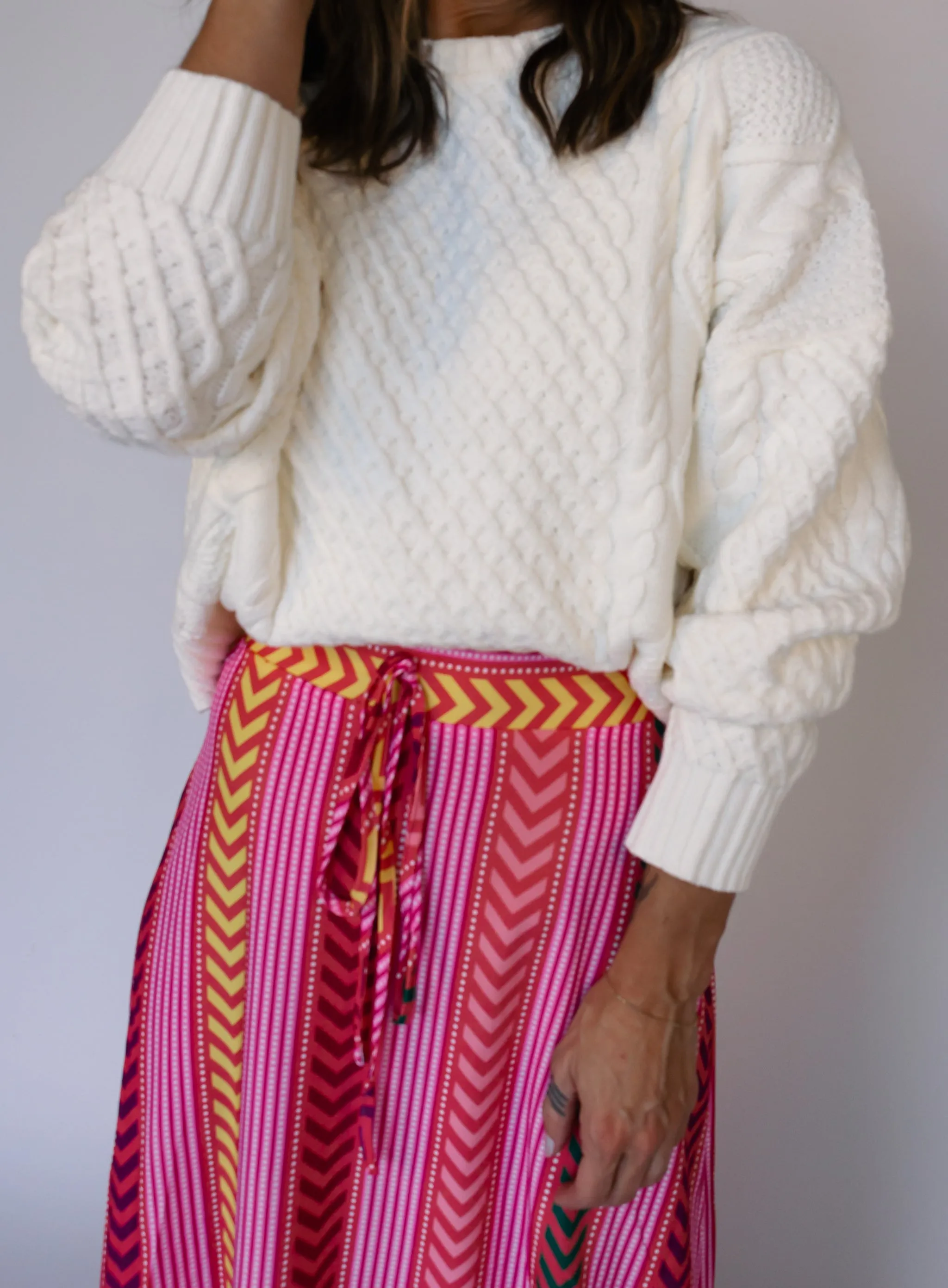 Casual Cable Knit Sweater - Final Sale