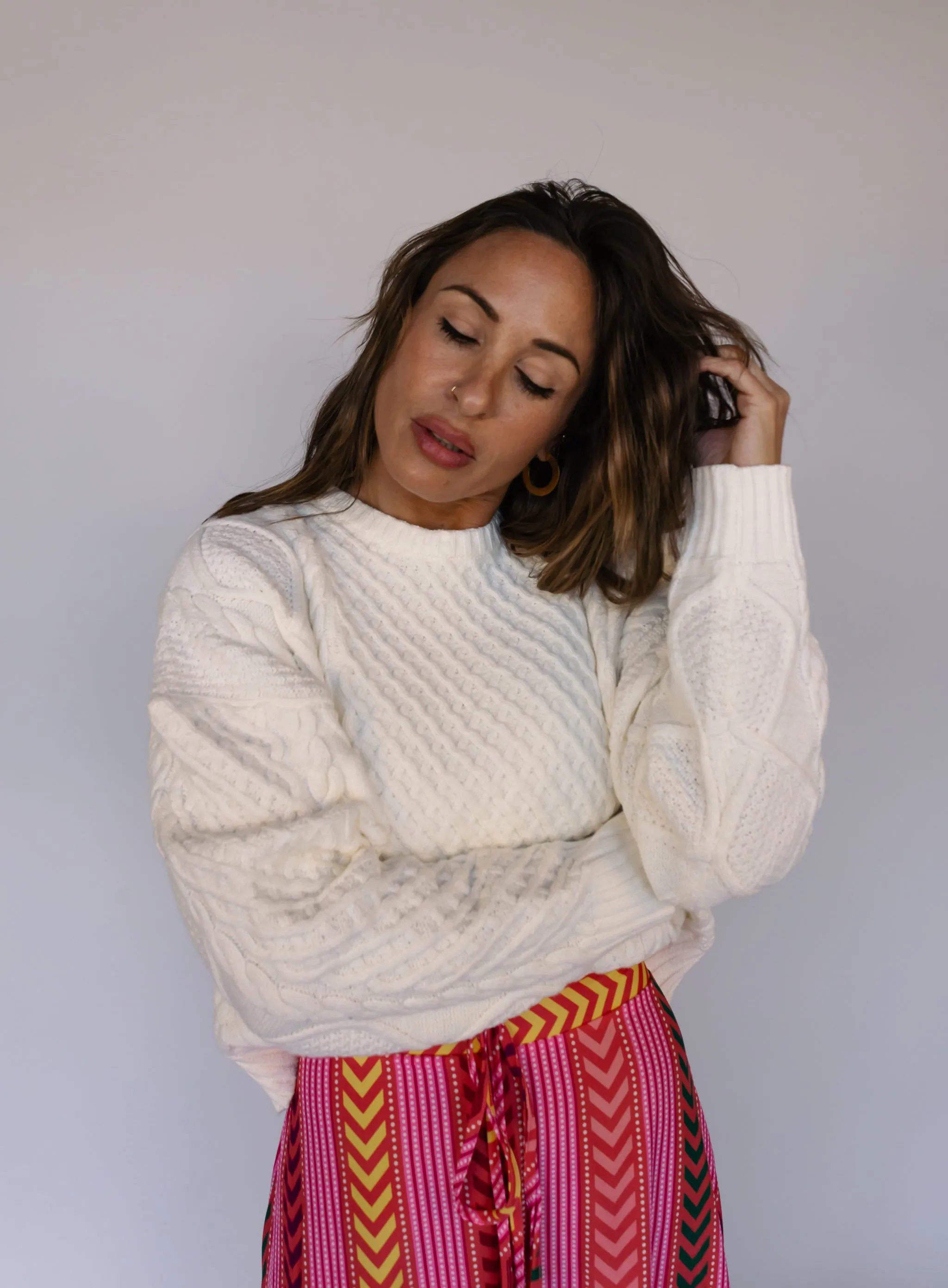 Casual Cable Knit Sweater - Final Sale