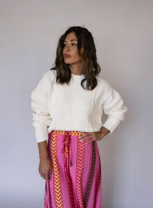 Casual Cable Knit Sweater - Final Sale