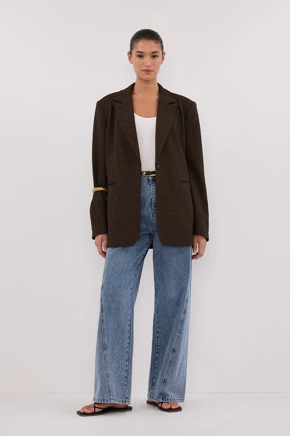 CHARLIE CHOC OVERSIZED WOOL BLEND BLAZER