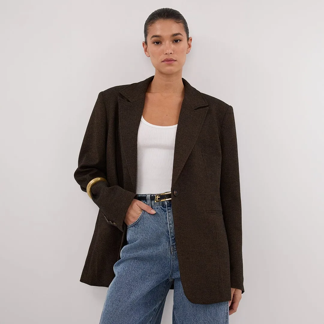 CHARLIE CHOC OVERSIZED WOOL BLEND BLAZER