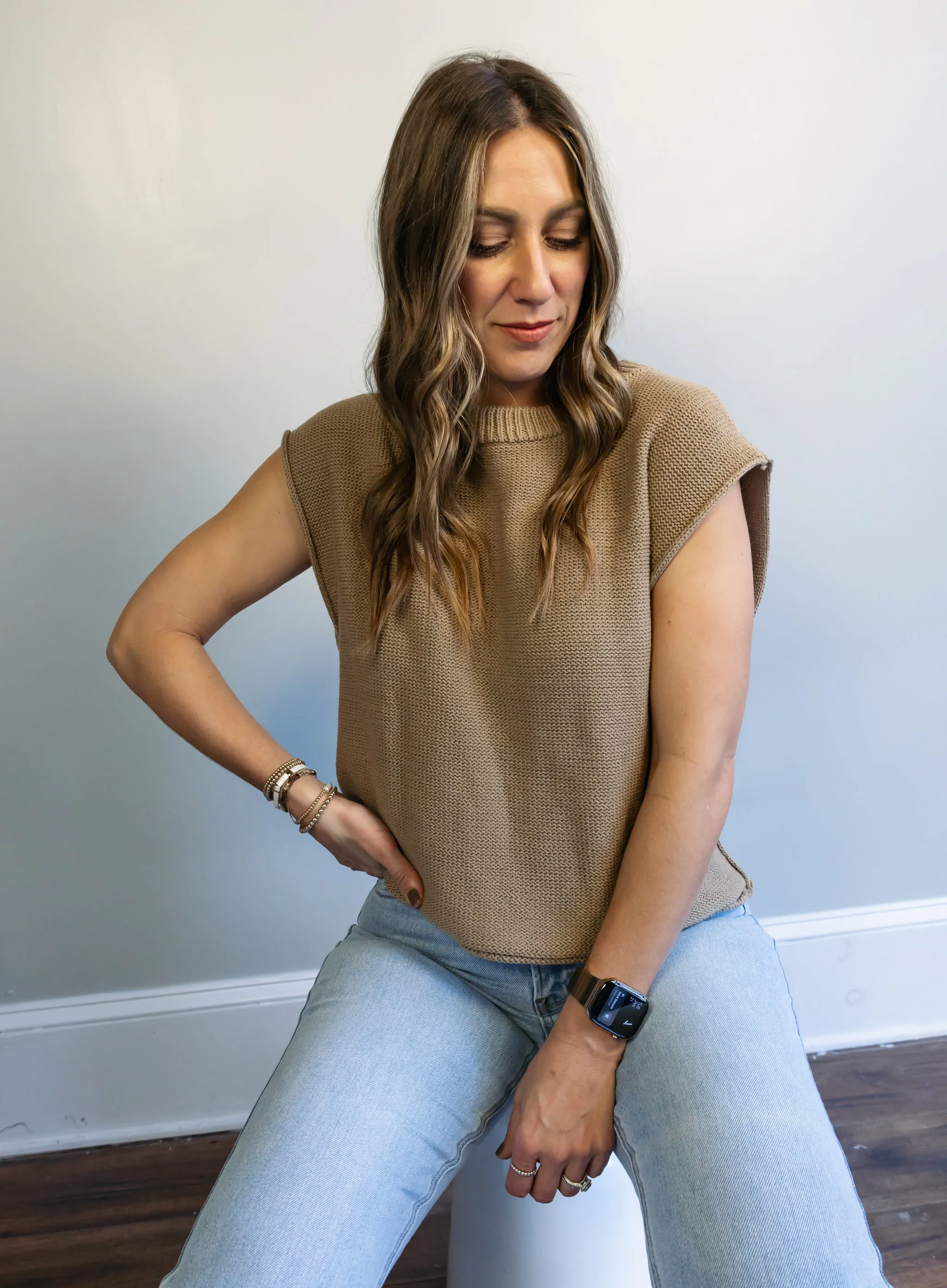Dannie Oversized Sweater Tank - Final Sale