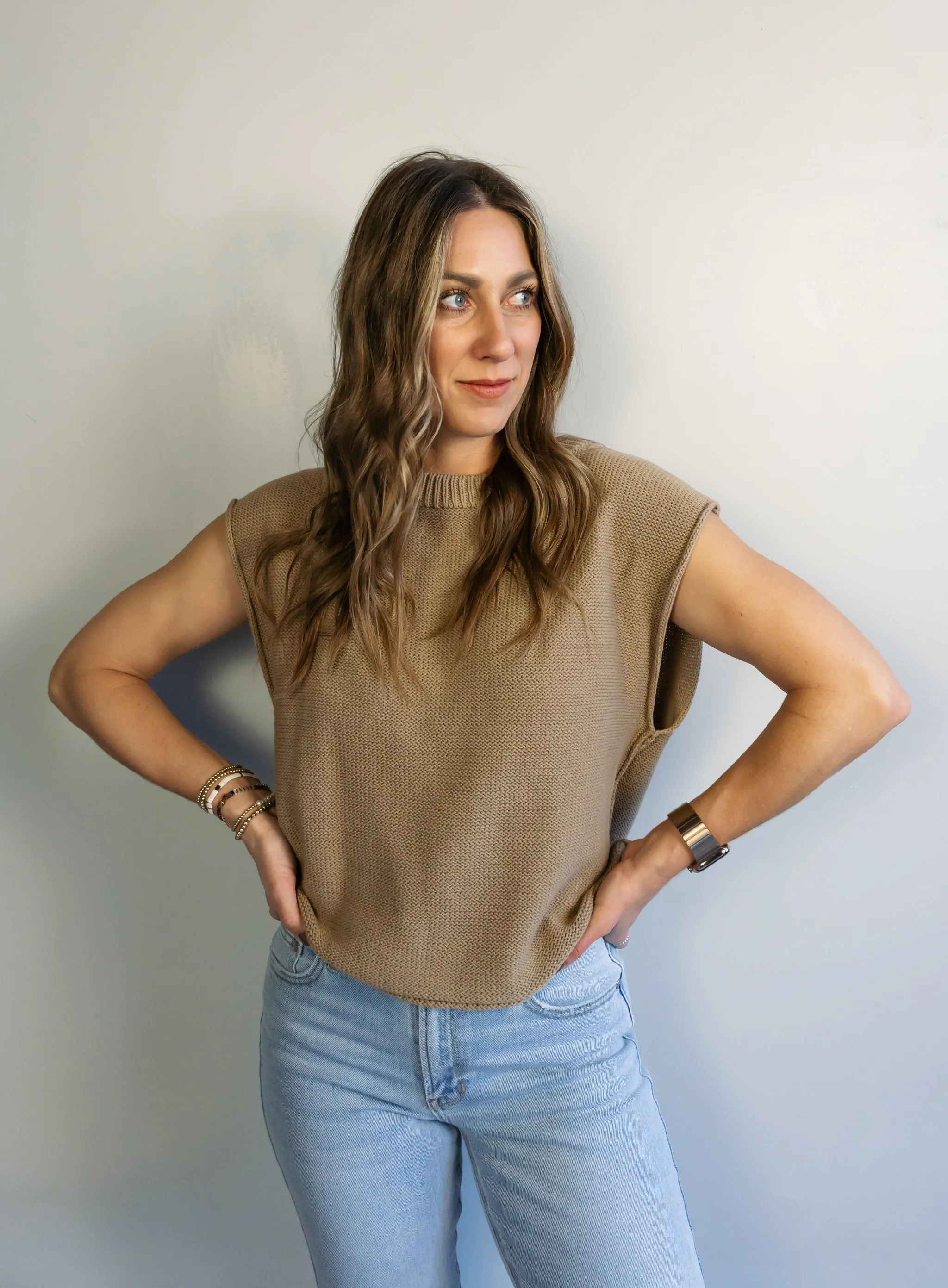 Dannie Oversized Sweater Tank - Final Sale