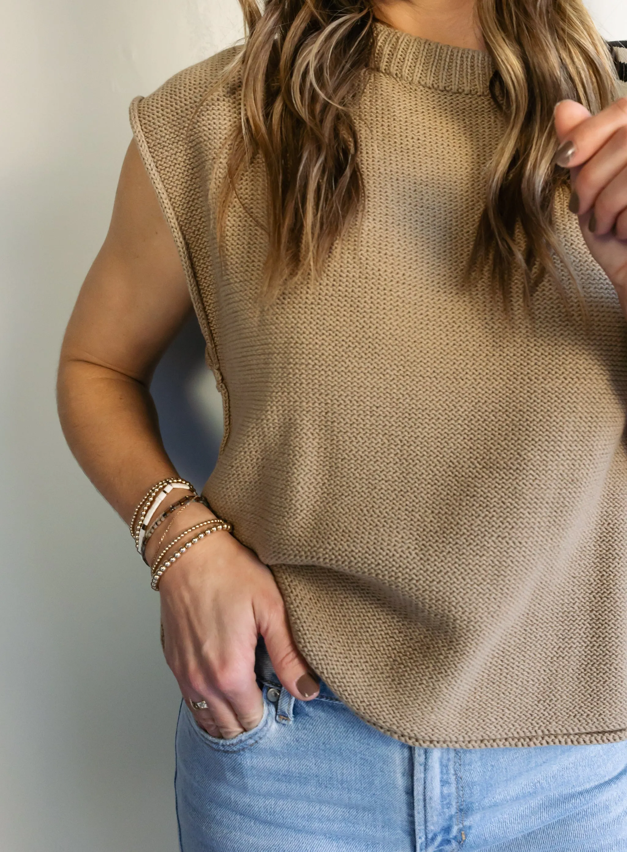 Dannie Oversized Sweater Tank - Final Sale