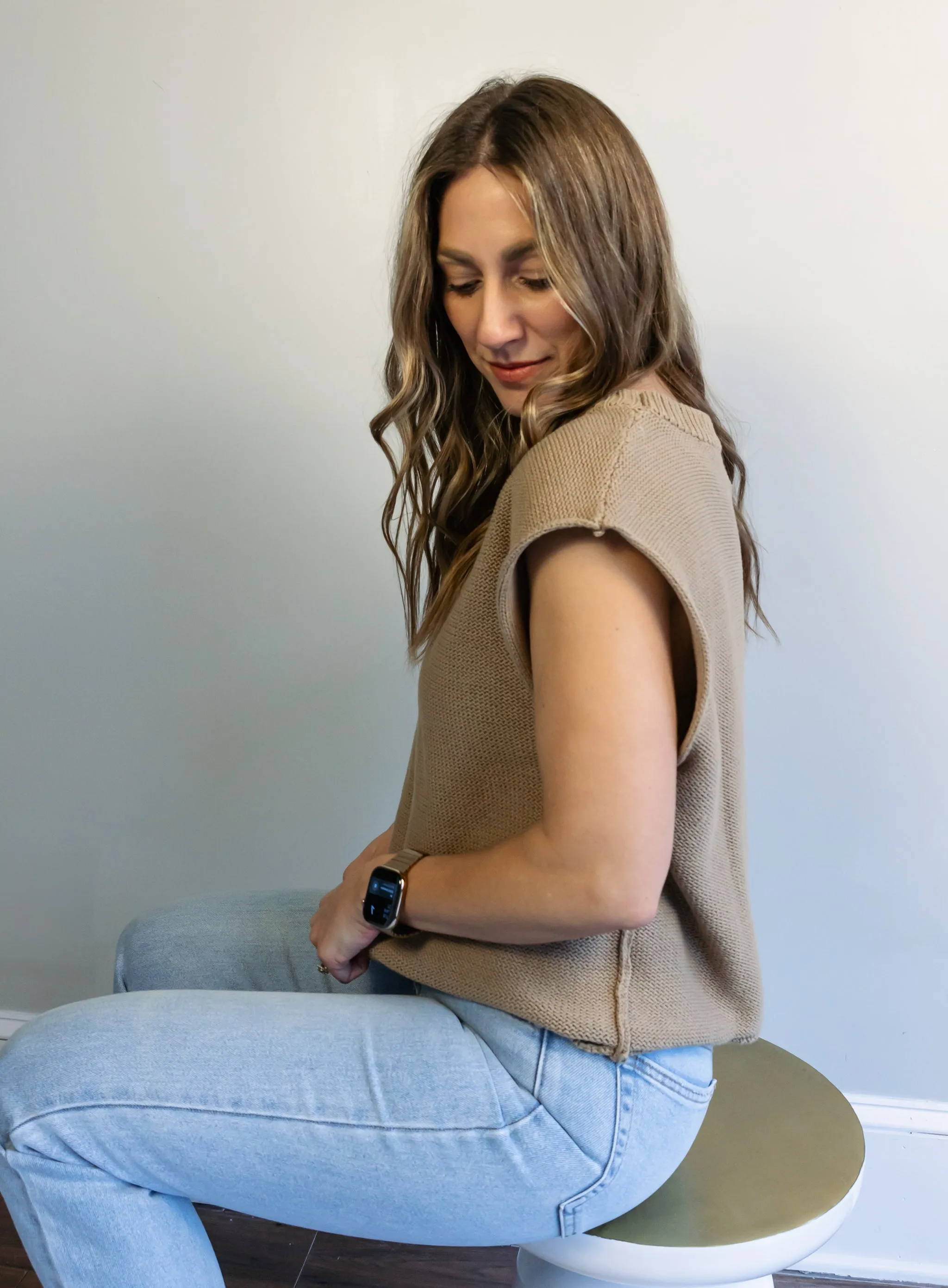 Dannie Oversized Sweater Tank - Final Sale