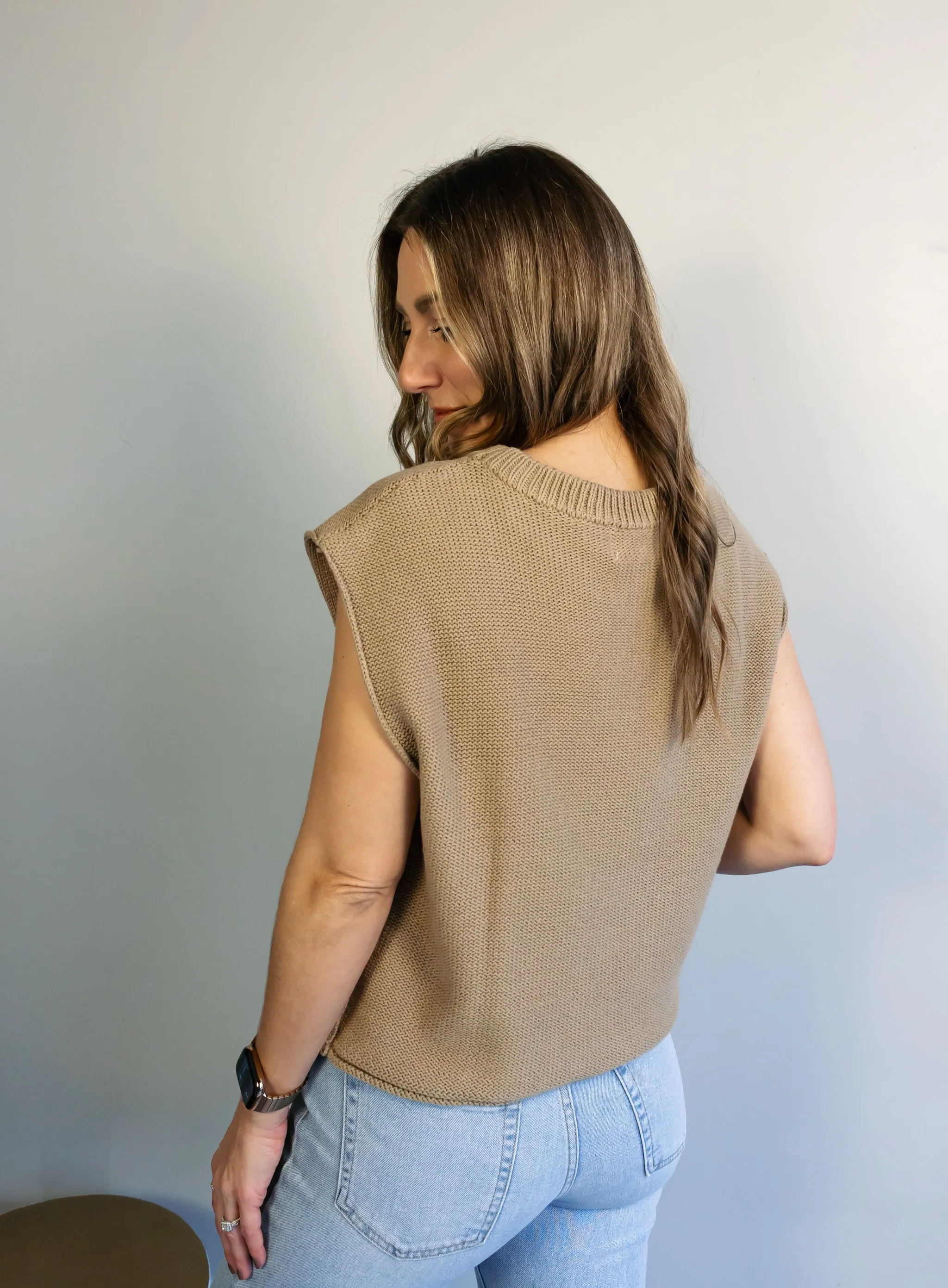 Dannie Oversized Sweater Tank - Final Sale