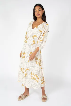 Deanie Loomis Gloria Dress in Mustard