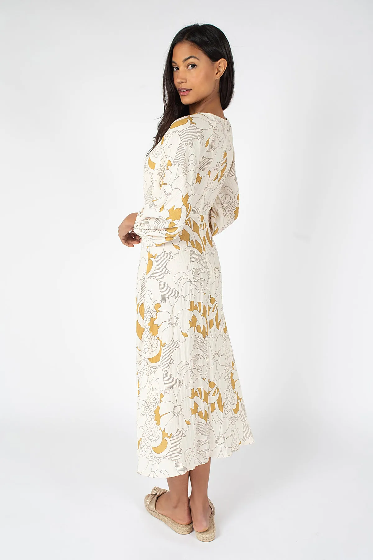 Deanie Loomis Gloria Dress in Mustard