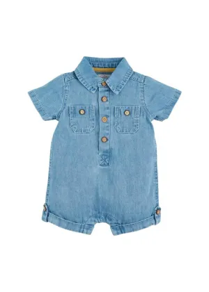 Denim Baby One Piece - Light Wash