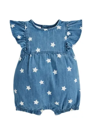 Denim Star Romper