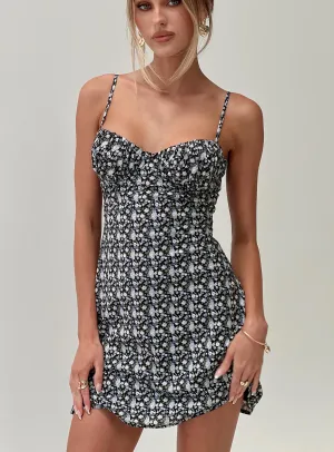 Draven Mini Dress Black Multi