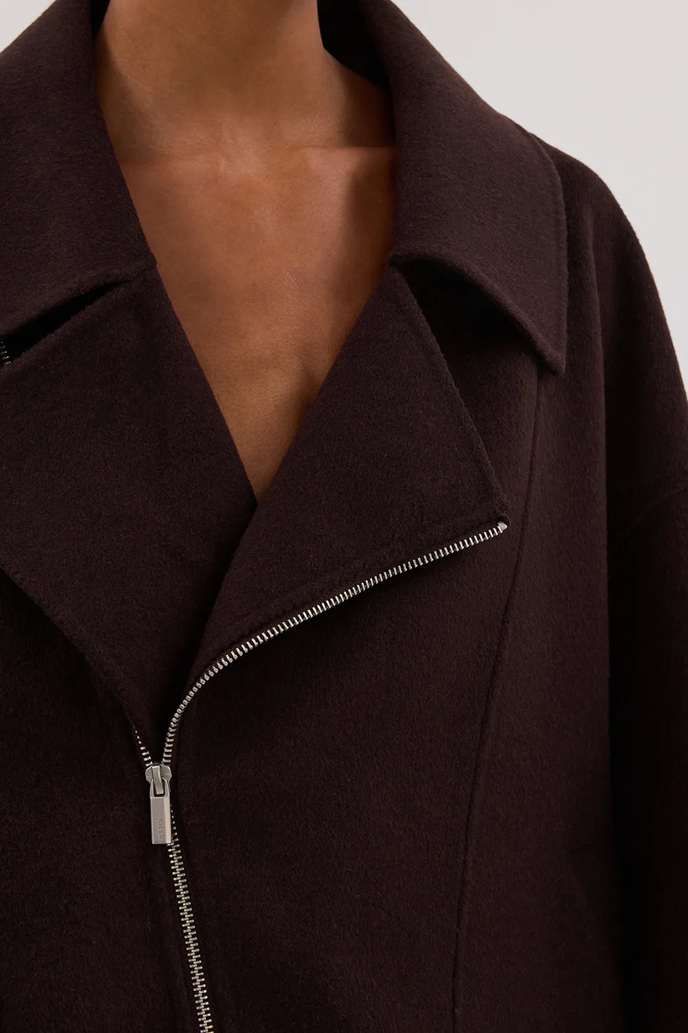 ELAINE DARK CHOC WOOL JACKET