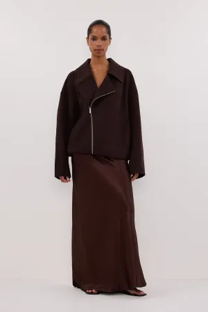 ELAINE DARK CHOC WOOL JACKET