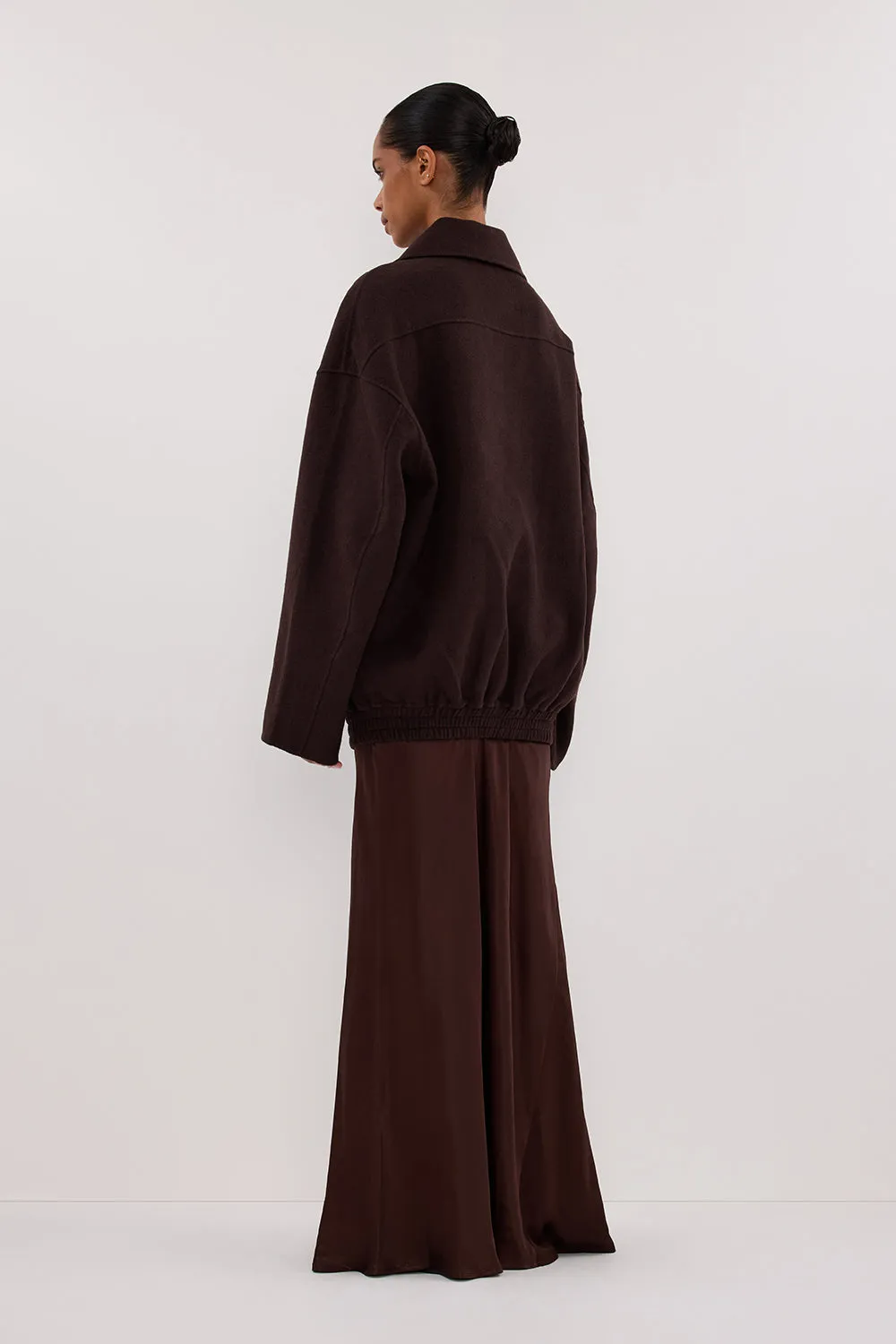 ELAINE DARK CHOC WOOL JACKET