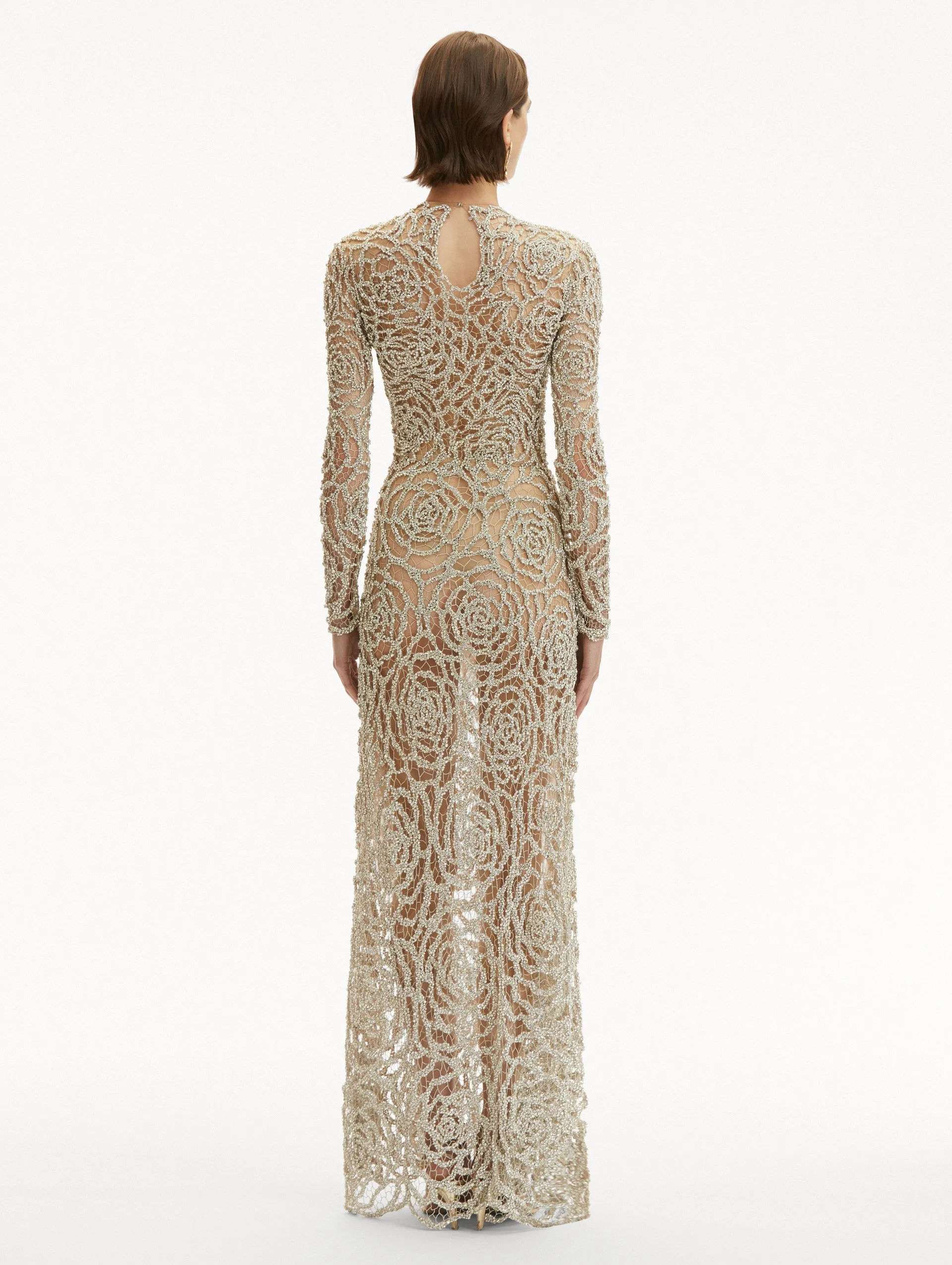 English Rose Crystal Embroidered Gown