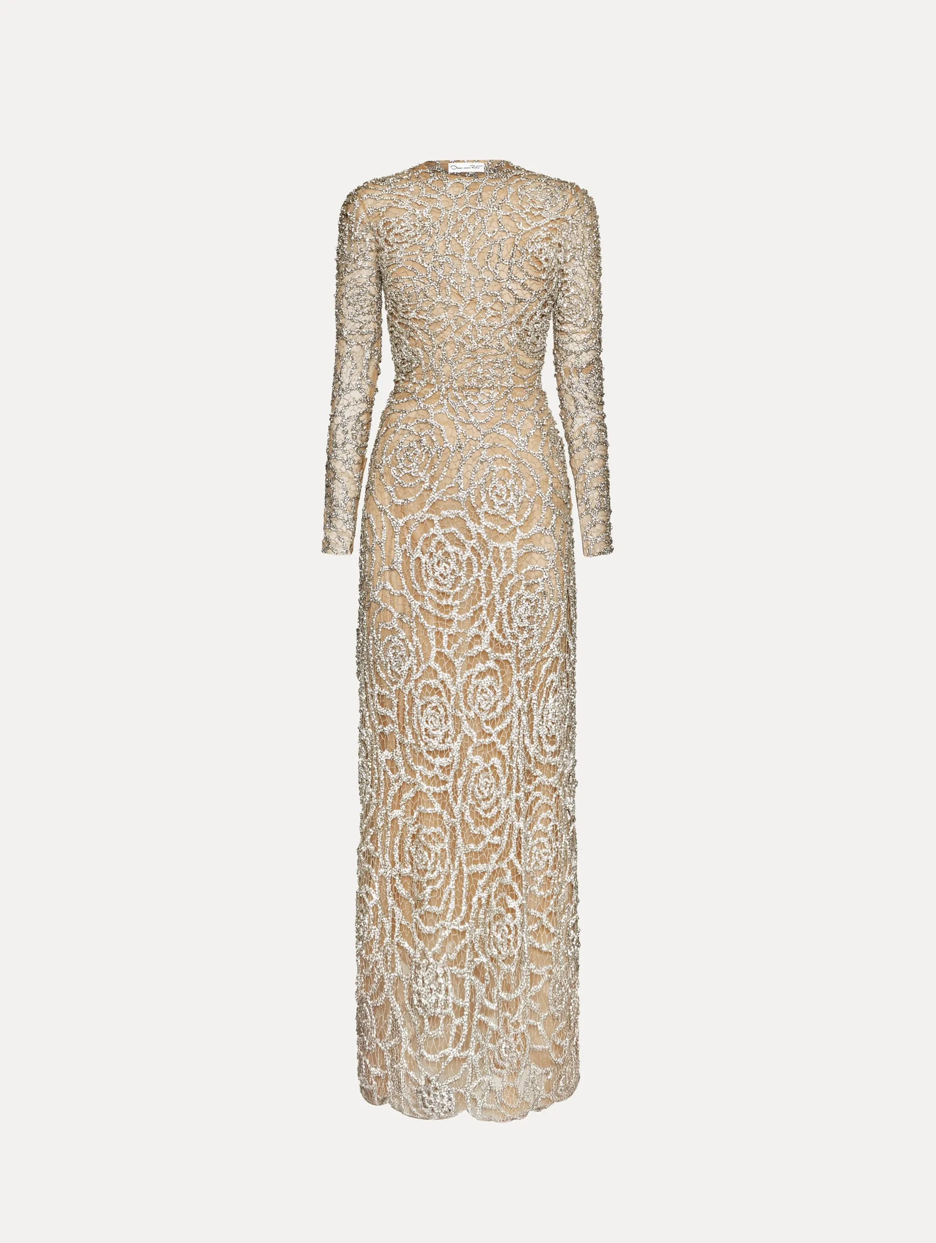 English Rose Crystal Embroidered Gown