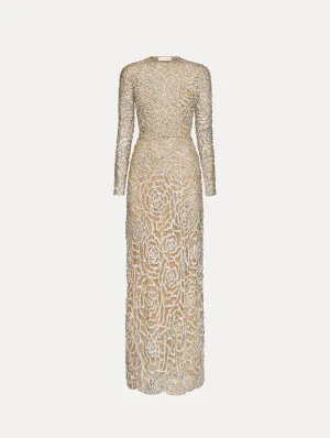 English Rose Crystal Embroidered Gown