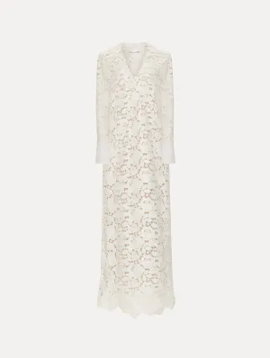English Rose Guipure Long Sleeve Gown