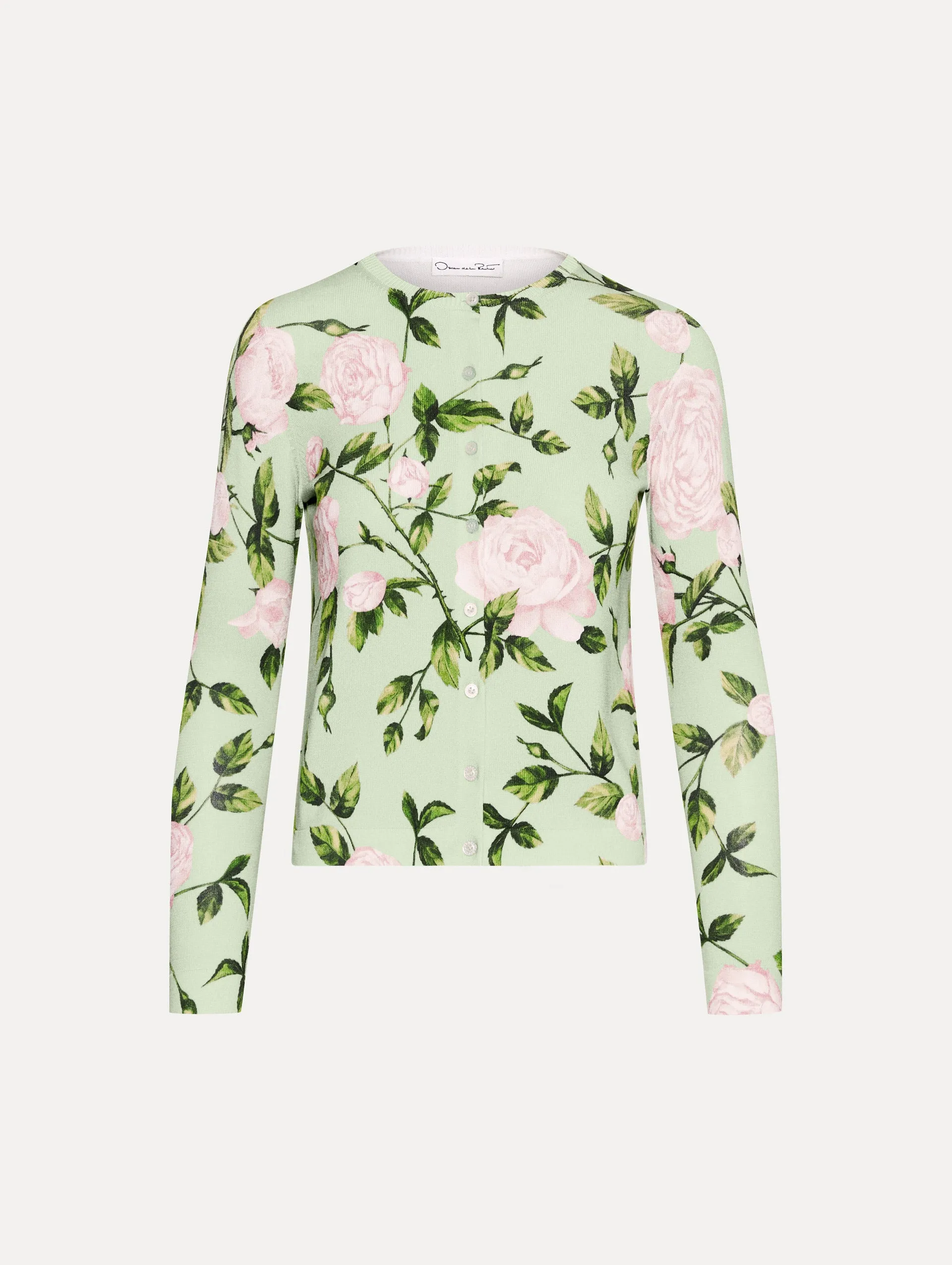 English Rose Printed Cardigan