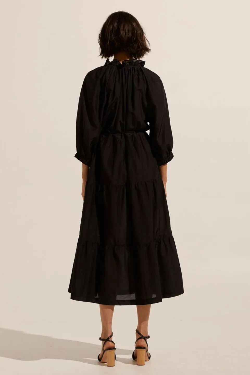 Field Black Tiered Maxi Dress