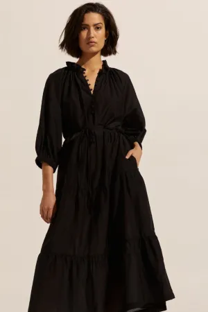 Field Black Tiered Maxi Dress