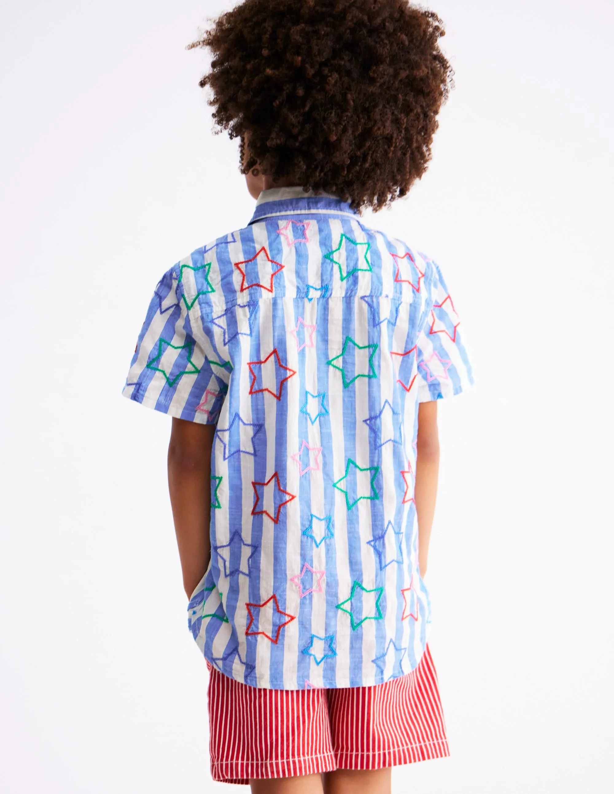 Fun Cotton Shirt-Starry Stripe