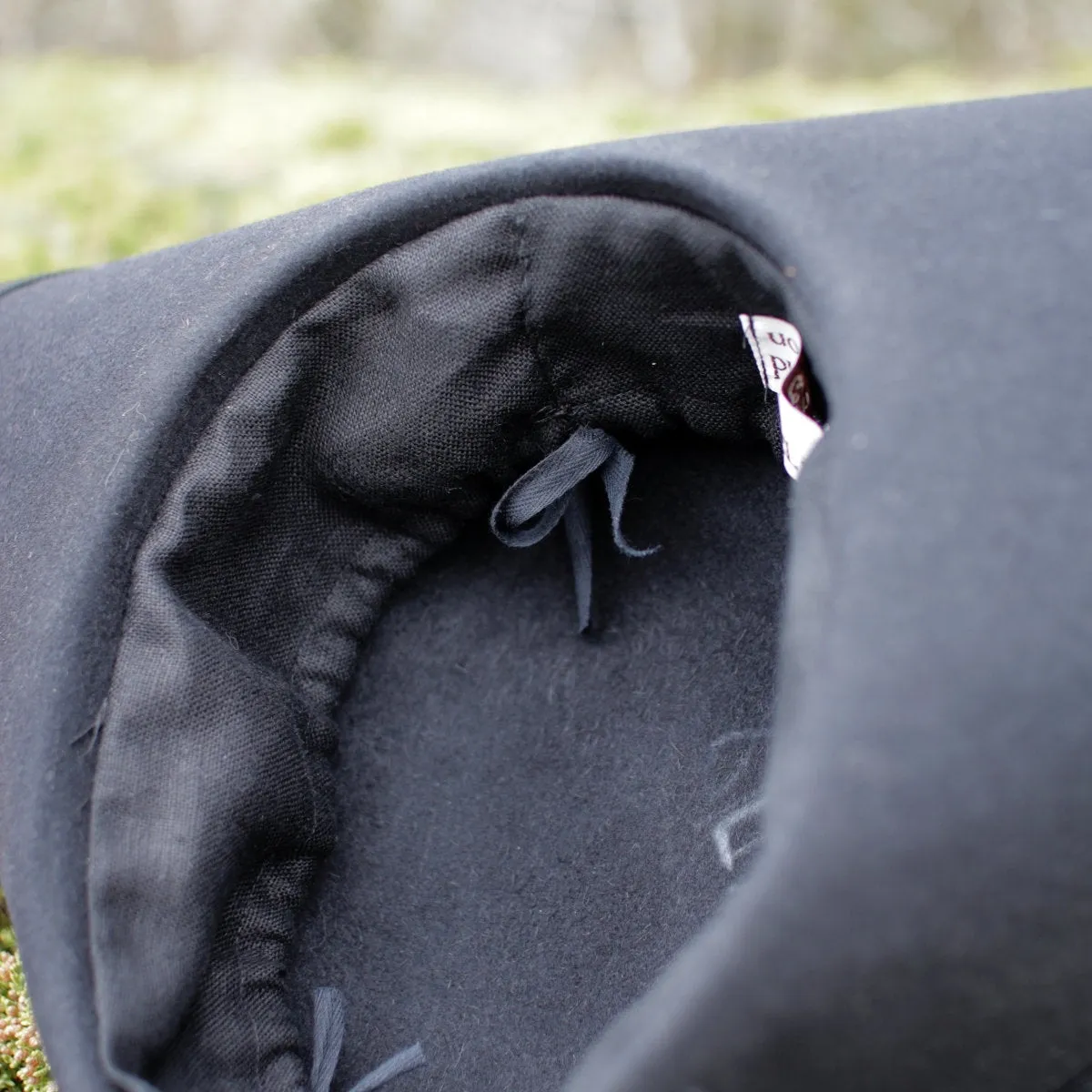 Fur Felt Civilian Tricorn - Low BLACK