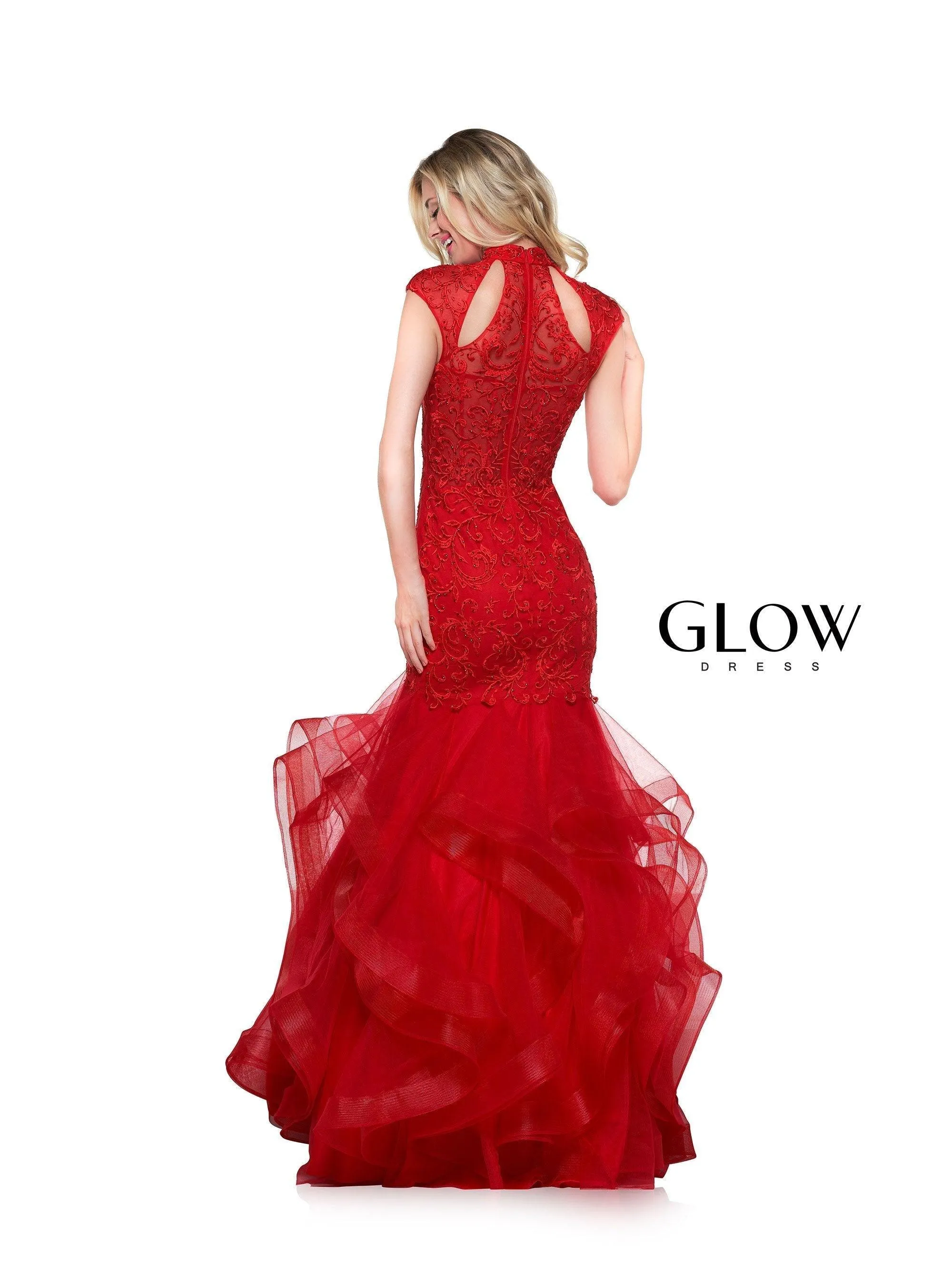 G842 Colors Long Cap Sleeve Formal Mermaid Prom Gown Sale