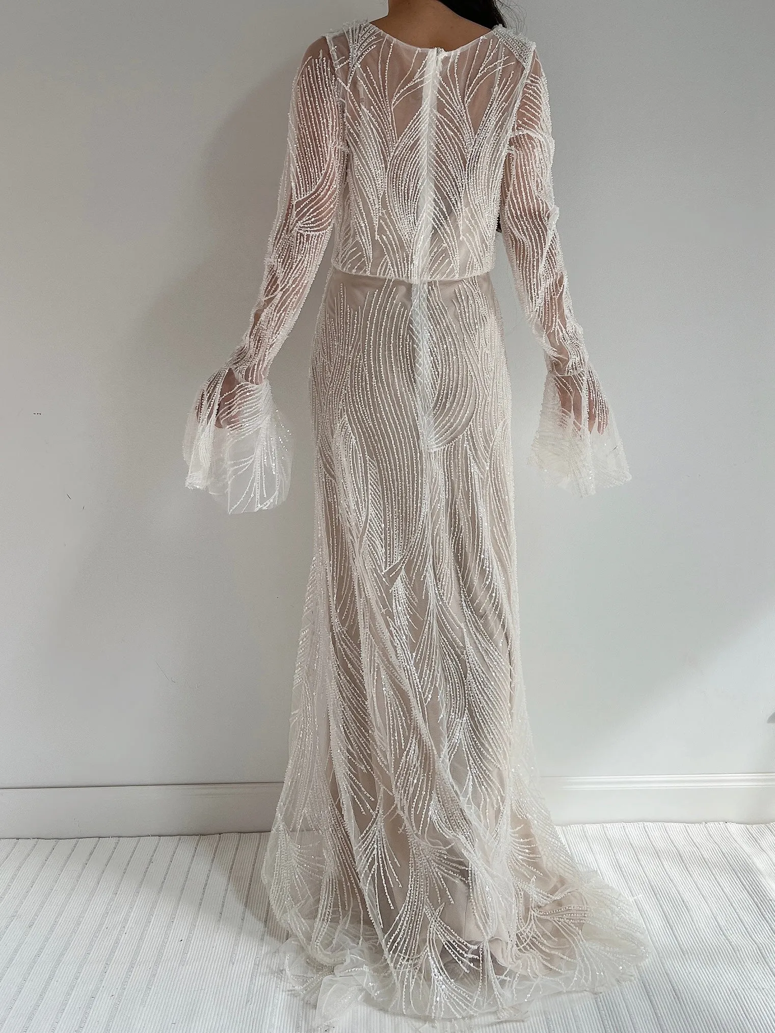 GOSSAMER Heavily Beaded Gown - S/M