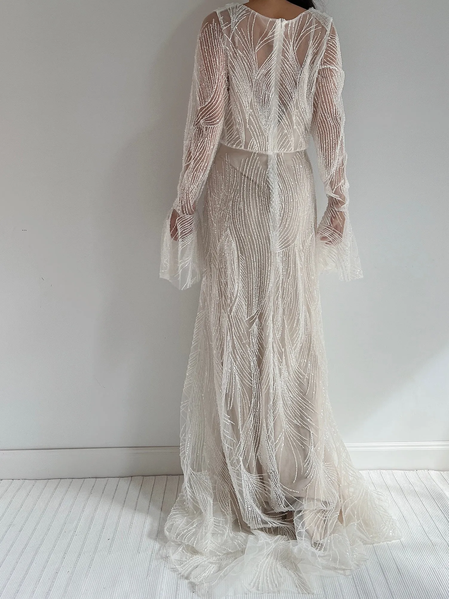 GOSSAMER Heavily Beaded Gown - S/M