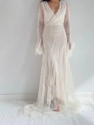 GOSSAMER Heavily Beaded Gown - S/M