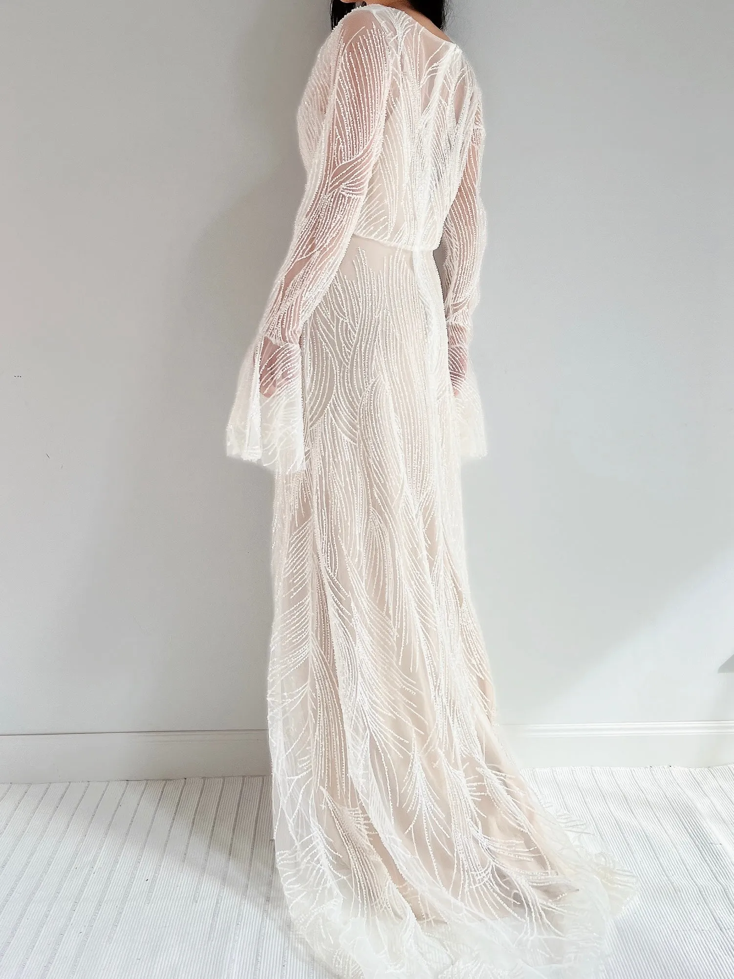 GOSSAMER Heavily Beaded Gown - S/M