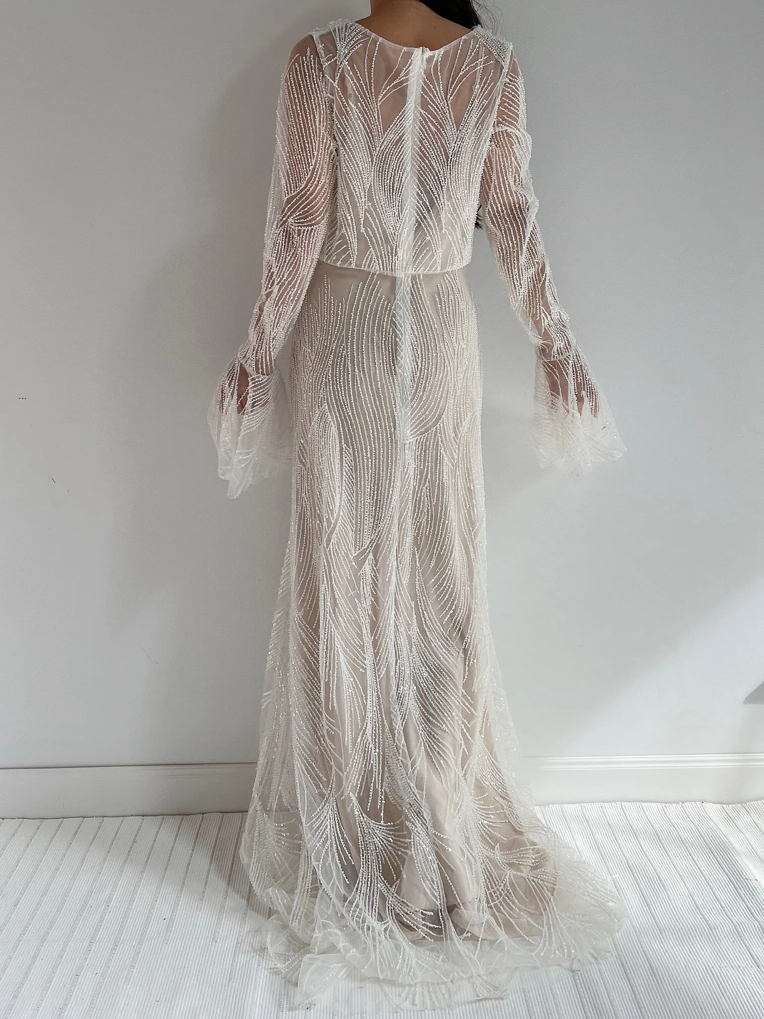 GOSSAMER Heavily Beaded Gown - S/M